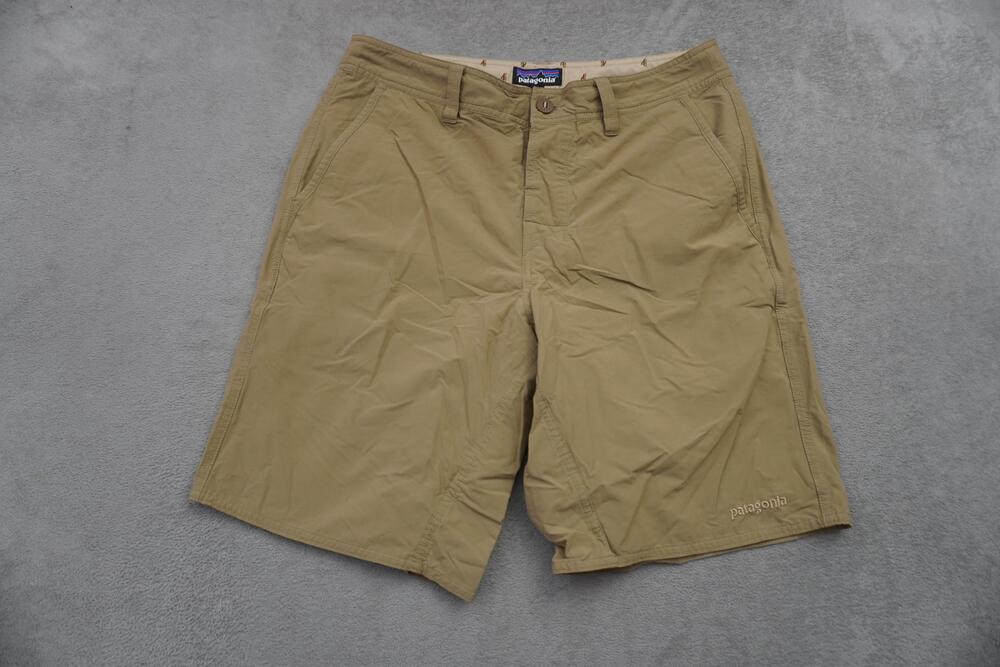 Patagonia Shorts Mens 32 Beige Nylon Stretch Chino Lined Casual 10" Inseam